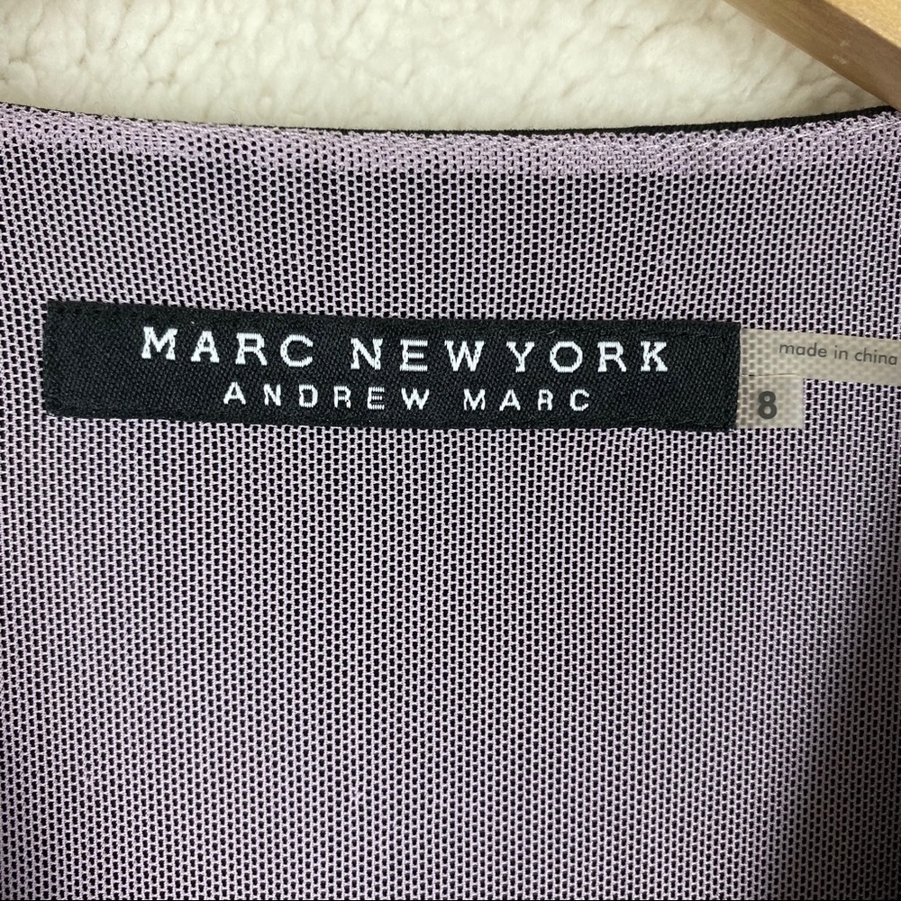 Andrew Marc Black Faux Wrap Knot Dress Size: 8 - Picture 5 of 6